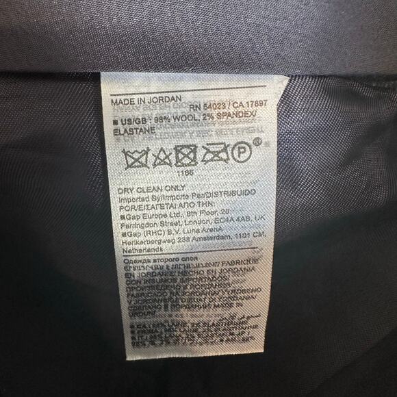 Banana Republic TALL Siena Slim Italian Wool Ankle Pant Navy Blue 8 444805 - Picture 9 of 12